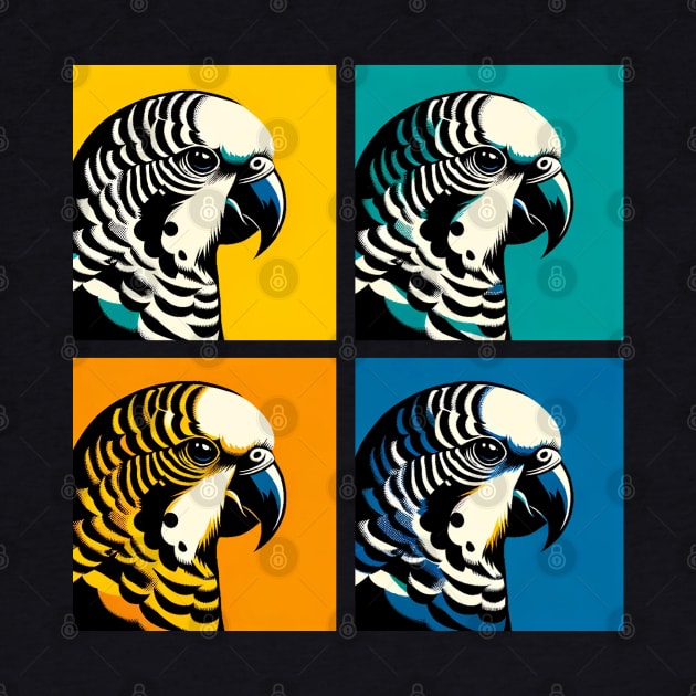 Pop Barred parakeet Art - Cool Birds by PawPopArt